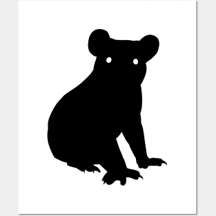 Koala Black Silhouette Pet Animal Cool Style Posters and Art